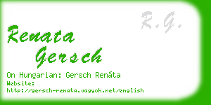 renata gersch business card